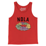 New Orleans King Cake Men/Unisex Tank Top-Red-Allegiant Goods Co. Vintage Sports Apparel