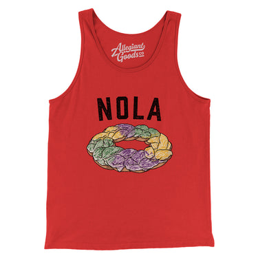 New Orleans King Cake Men/Unisex Tank Top-Red-Allegiant Goods Co. Vintage Sports Apparel