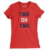 Dc 202 Area Code Women's T-Shirt-Red-Allegiant Goods Co. Vintage Sports Apparel