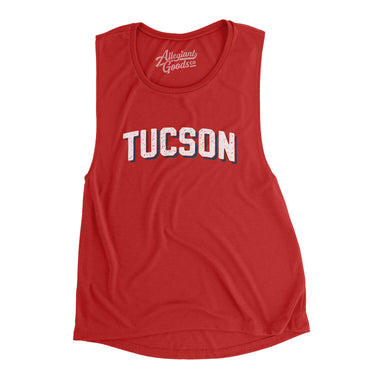 Tucson Varsity Women's Flowey Scoopneck Muscle Tank-Allegiant Goods Co. Vintage Sports Apparel