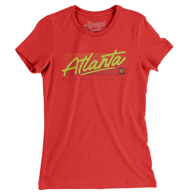 Atlanta Retro Women's T-Shirt-Red-Allegiant Goods Co. Vintage Sports Apparel