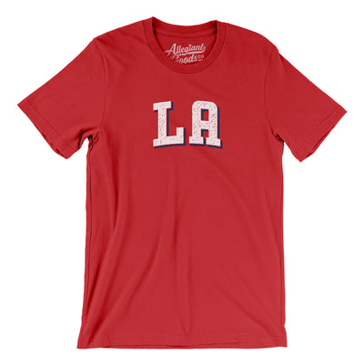 L.a. Varsity Men/Unisex T-Shirt-Red-Allegiant Goods Co. Vintage Sports Apparel