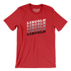 Lincoln Vintage Repeat Men/Unisex T-Shirt-Red-Allegiant Goods Co. Vintage Sports Apparel