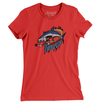 Baton Rouge Kingfish Women's T-Shirt-Red-Allegiant Goods Co. Vintage Sports Apparel