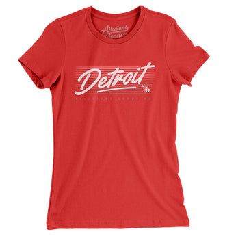 Detroit Retro Women's T-Shirt-Allegiant Goods Co. Vintage Sports Apparel