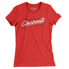 Cincinnati Retro Women's T-Shirt-Red-Allegiant Goods Co. Vintage Sports Apparel