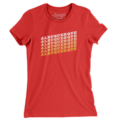 Albuquerque Vintage Repeat Women's T-Shirt-Red-Allegiant Goods Co. Vintage Sports Apparel