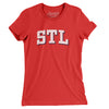 Stl Varsity Women's T-Shirt-Red-Allegiant Goods Co. Vintage Sports Apparel