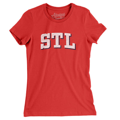 Stl Varsity Women's T-Shirt-Red-Allegiant Goods Co. Vintage Sports Apparel