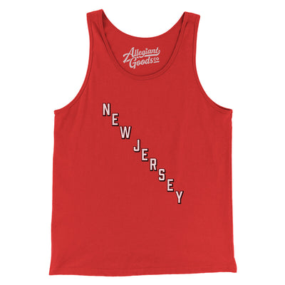 New Jersey Hockey Jersey Men/Unisex Tank Top-Red-Allegiant Goods Co. Vintage Sports Apparel