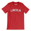 Lincoln Varsity Men/Unisex T-Shirt-Red-Allegiant Goods Co. Vintage Sports Apparel