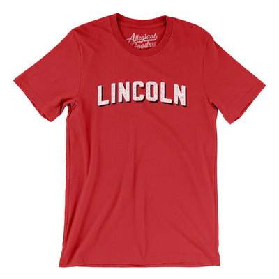 Lincoln Varsity Men/Unisex T-Shirt-Red-Allegiant Goods Co. Vintage Sports Apparel