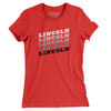 Lincoln Vintage Repeat Women's T-Shirt-Red-Allegiant Goods Co. Vintage Sports Apparel