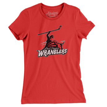 Las Vegas Wranglers Women's T-Shirt-Allegiant Goods Co. Vintage Sports Apparel
