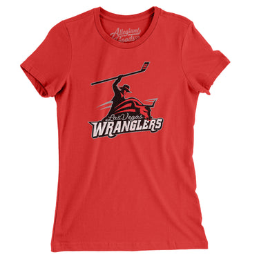 Las Vegas Wranglers Women's T-Shirt-Allegiant Goods Co. Vintage Sports Apparel