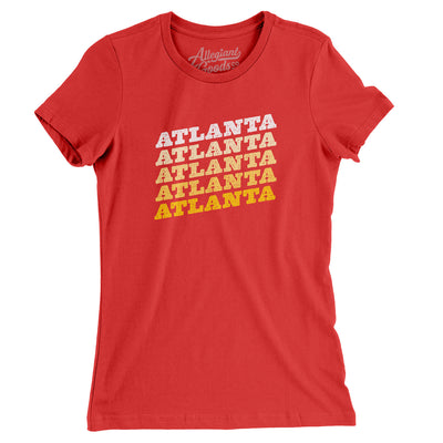 Atlanta Vintage Repeat Women's T-Shirt-Red-Allegiant Goods Co. Vintage Sports Apparel
