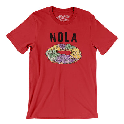 New Orleans King Cake Men/Unisex T-Shirt-Red-Allegiant Goods Co. Vintage Sports Apparel