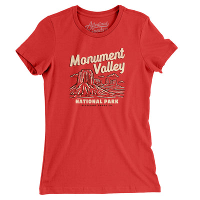 Monument Valley National Park Women's T-Shirt-Red-Allegiant Goods Co. Vintage Sports Apparel