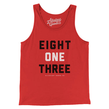 Tampa 813 Men/Unisex Tank Top-Red-Allegiant Goods Co. Vintage Sports Apparel