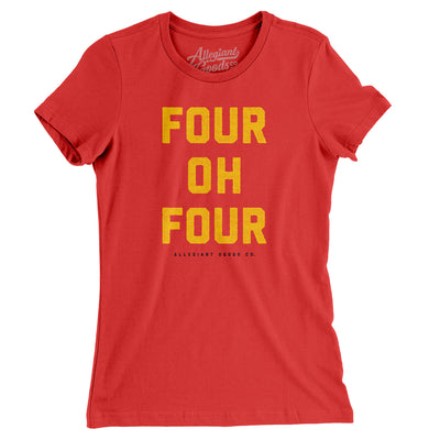 Atlanta 404 Women's T-Shirt-Red-Allegiant Goods Co. Vintage Sports Apparel