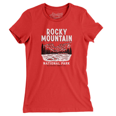 Rocky Mountains National Park Women's T-Shirt-Red-Allegiant Goods Co. Vintage Sports Apparel