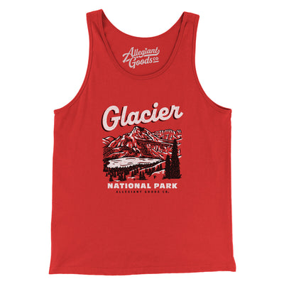 Glacier National Park Men/Unisex Tank Top-Red-Allegiant Goods Co. Vintage Sports Apparel