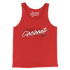 Cincinnati Retro Men/Unisex Tank Top-Red-Allegiant Goods Co. Vintage Sports Apparel