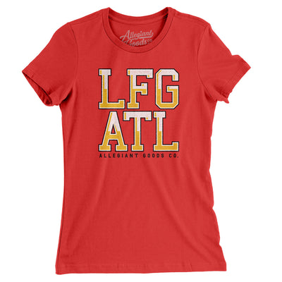 Lfg Atl Women's T-Shirt-Red-Allegiant Goods Co. Vintage Sports Apparel