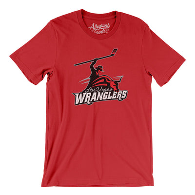 Las Vegas Wranglers Men/Unisex T-Shirt-Red-Allegiant Goods Co. Vintage Sports Apparel