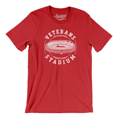 Veterans Stadium Philadelphia Men/Unisex T-Shirt-Red-Allegiant Goods Co. Vintage Sports Apparel