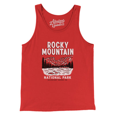 Rocky Mountains National Park Men/Unisex Tank Top-Red-Allegiant Goods Co. Vintage Sports Apparel