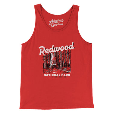 Redwood National Park Men/Unisex Tank Top-Red-Allegiant Goods Co. Vintage Sports Apparel