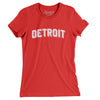 Detroit Varsity Women's T-Shirt-Red-Allegiant Goods Co. Vintage Sports Apparel