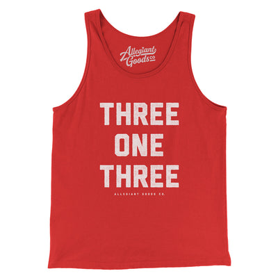 Detroit 313 Area Code Men/Unisex Tank Top-Red-Allegiant Goods Co. Vintage Sports Apparel