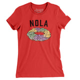 New Orleans King Cake Women's T-Shirt-Red-Allegiant Goods Co. Vintage Sports Apparel