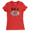 New Orleans King Cake Women's T-Shirt-Red-Allegiant Goods Co. Vintage Sports Apparel