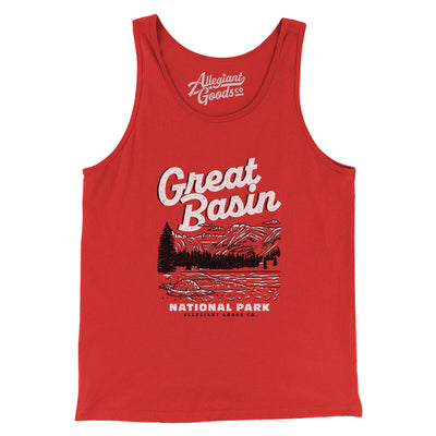 Great Basin National Park Men/Unisex Tank Top-Red-Allegiant Goods Co. Vintage Sports Apparel