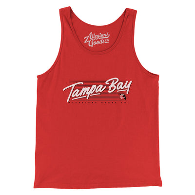 Tampa Bay Retro Men/Unisex Tank Top-Red-Allegiant Goods Co. Vintage Sports Apparel