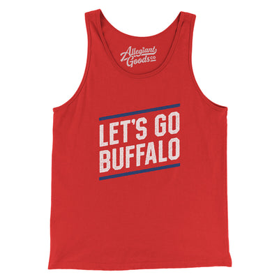 Let's Go Buffalo Men/Unisex Tank Top-Red-Allegiant Goods Co. Vintage Sports Apparel