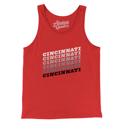 Cincinnati Vintage Repeat Men/Unisex Tank Top-Red-Allegiant Goods Co. Vintage Sports Apparel