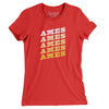 Ames Vintage Repeat Women's T-Shirt-Red-Allegiant Goods Co. Vintage Sports Apparel