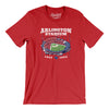 Arlington Stadium Men/Unisex T-Shirt-Red-Allegiant Goods Co. Vintage Sports Apparel