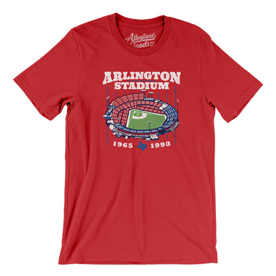 Arlington Stadium Men/Unisex T-Shirt-Red-Allegiant Goods Co. Vintage Sports Apparel