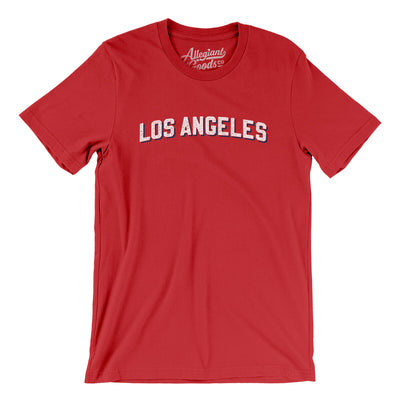 Los Angeles Varsity Men/Unisex T-Shirt-Red-Allegiant Goods Co. Vintage Sports Apparel