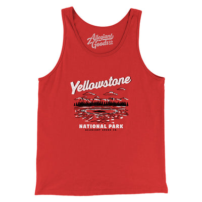 Yellowstone National Park Men/Unisex Tank Top-Red-Allegiant Goods Co. Vintage Sports Apparel