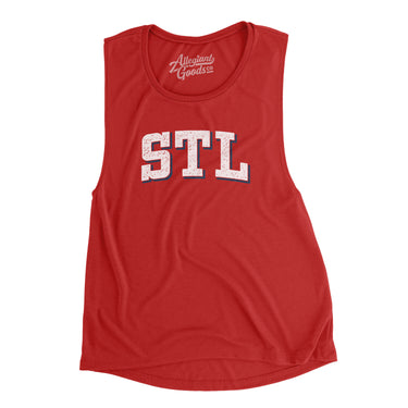 Stl Varsity Women's Flowey Scoopneck Muscle Tank-Allegiant Goods Co. Vintage Sports Apparel