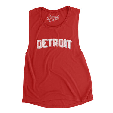 Detroit Varsity Women's Flowey Scoopneck Muscle Tank-Allegiant Goods Co. Vintage Sports Apparel