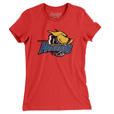 Chicago Hounds Women's T-Shirt-Red-Allegiant Goods Co. Vintage Sports Apparel