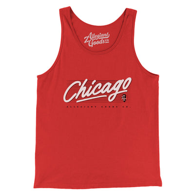 Chicago Retro Men/Unisex Tank Top-Red-Allegiant Goods Co. Vintage Sports Apparel