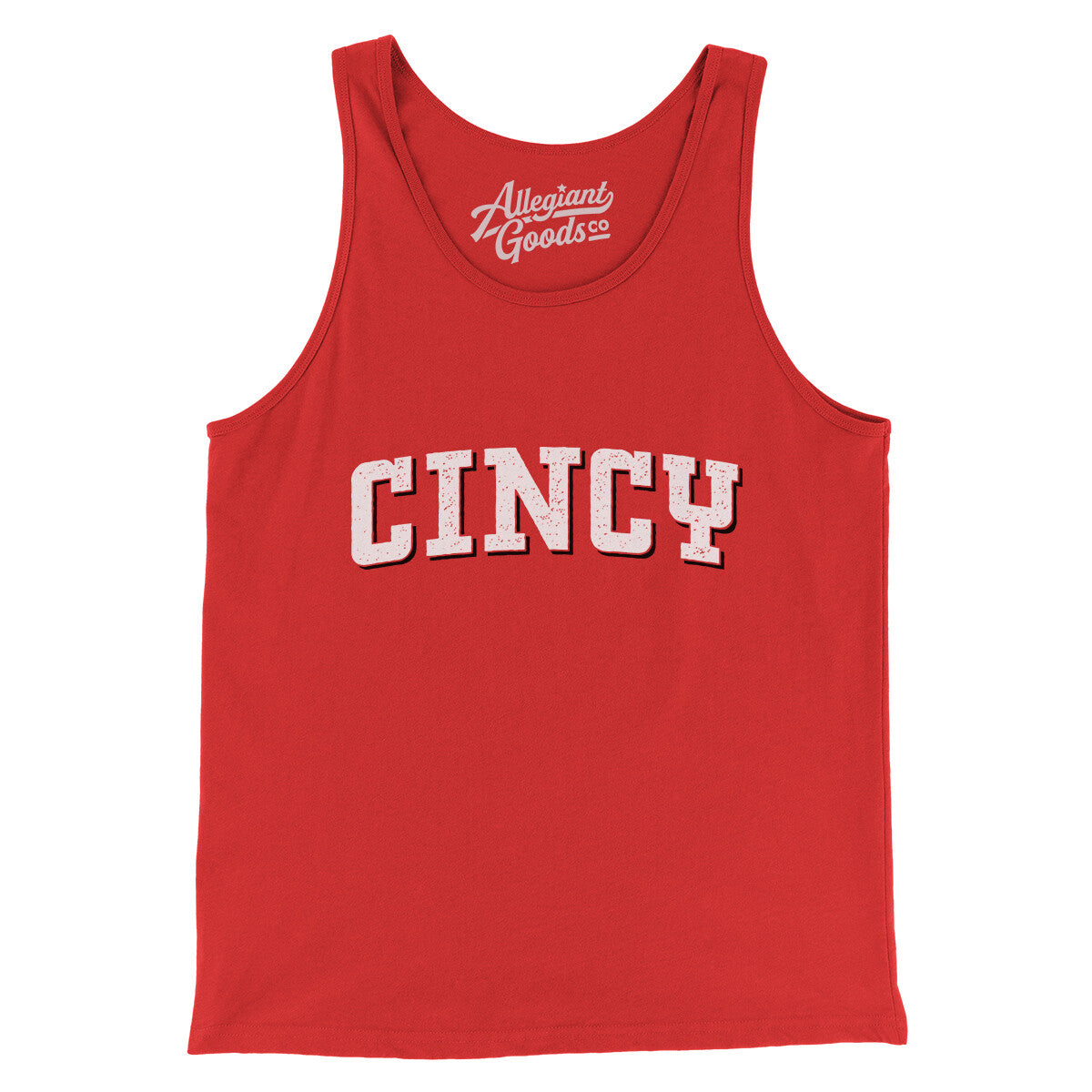 Cincy Varsity Men/Unisex Tank Top-Red-Allegiant Goods Co. Vintage Sports Apparel